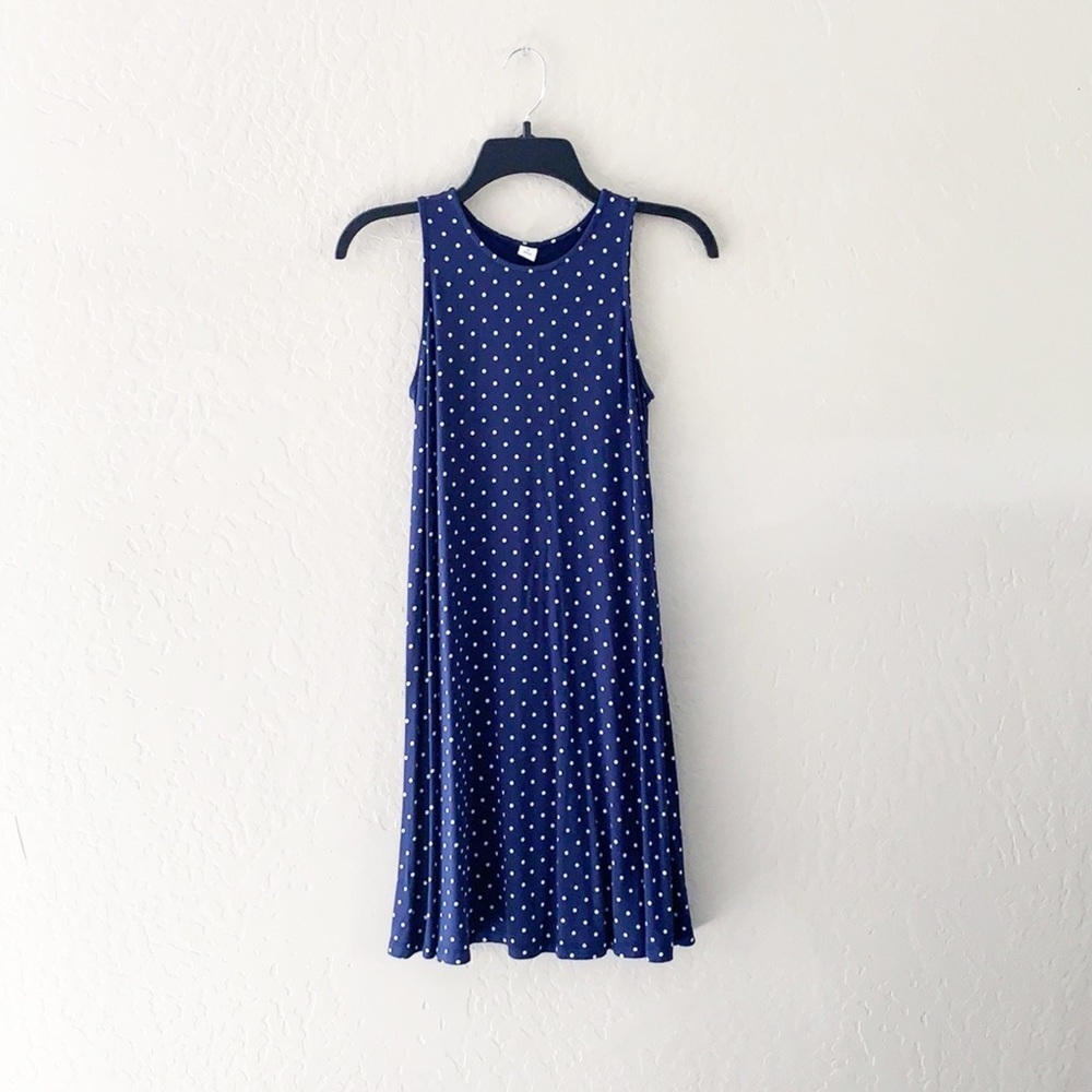 🌿Final Sale Old Navy Blue Sleeveless Sling Polka Dot Dress‎